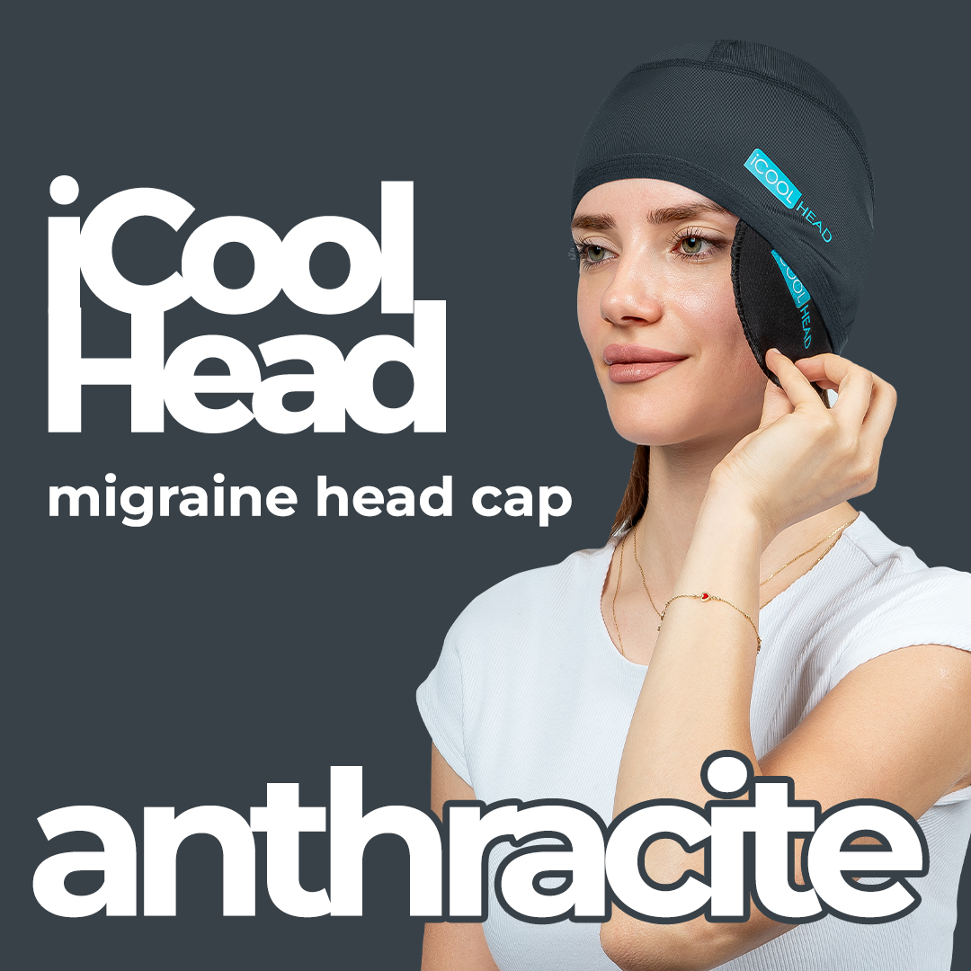 iCool Head Headache Relief Cap - Anthracite