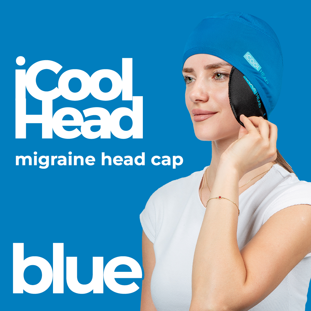iCool Head Headache Relief Cap - Blue
