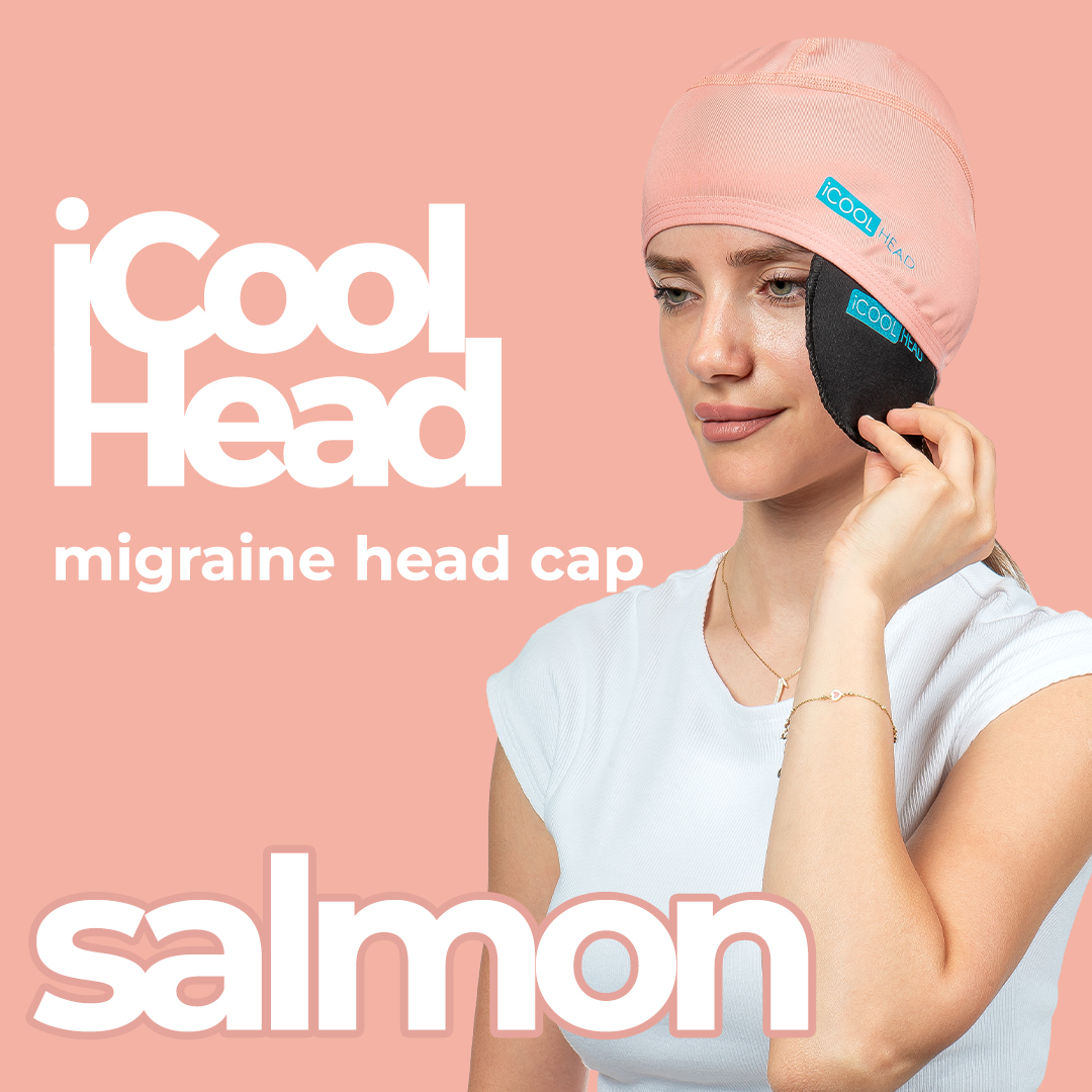 iCool Head Headache Relief Cap - Salmon