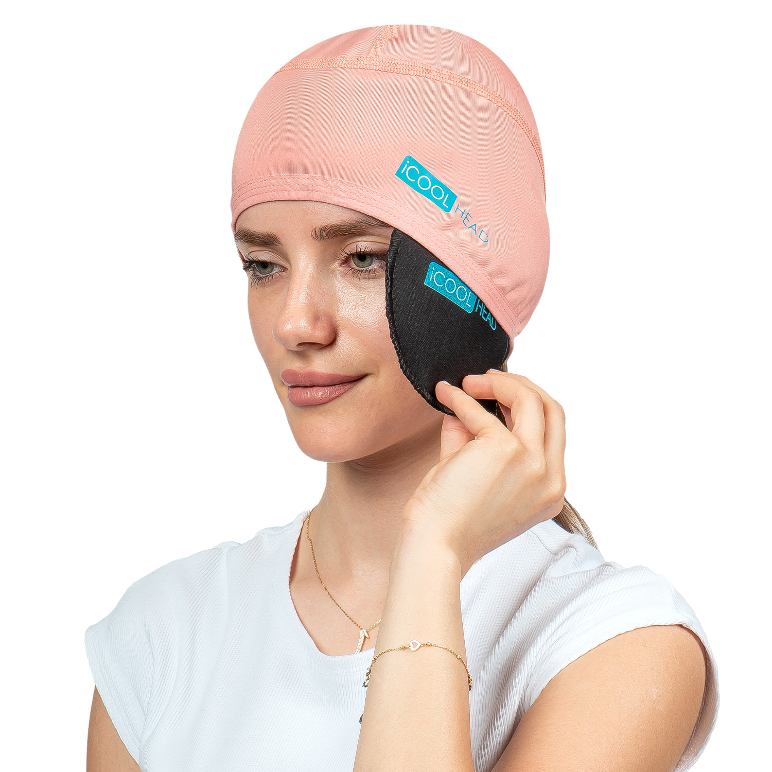 iCool Head Headache Relief Cap - Salmon